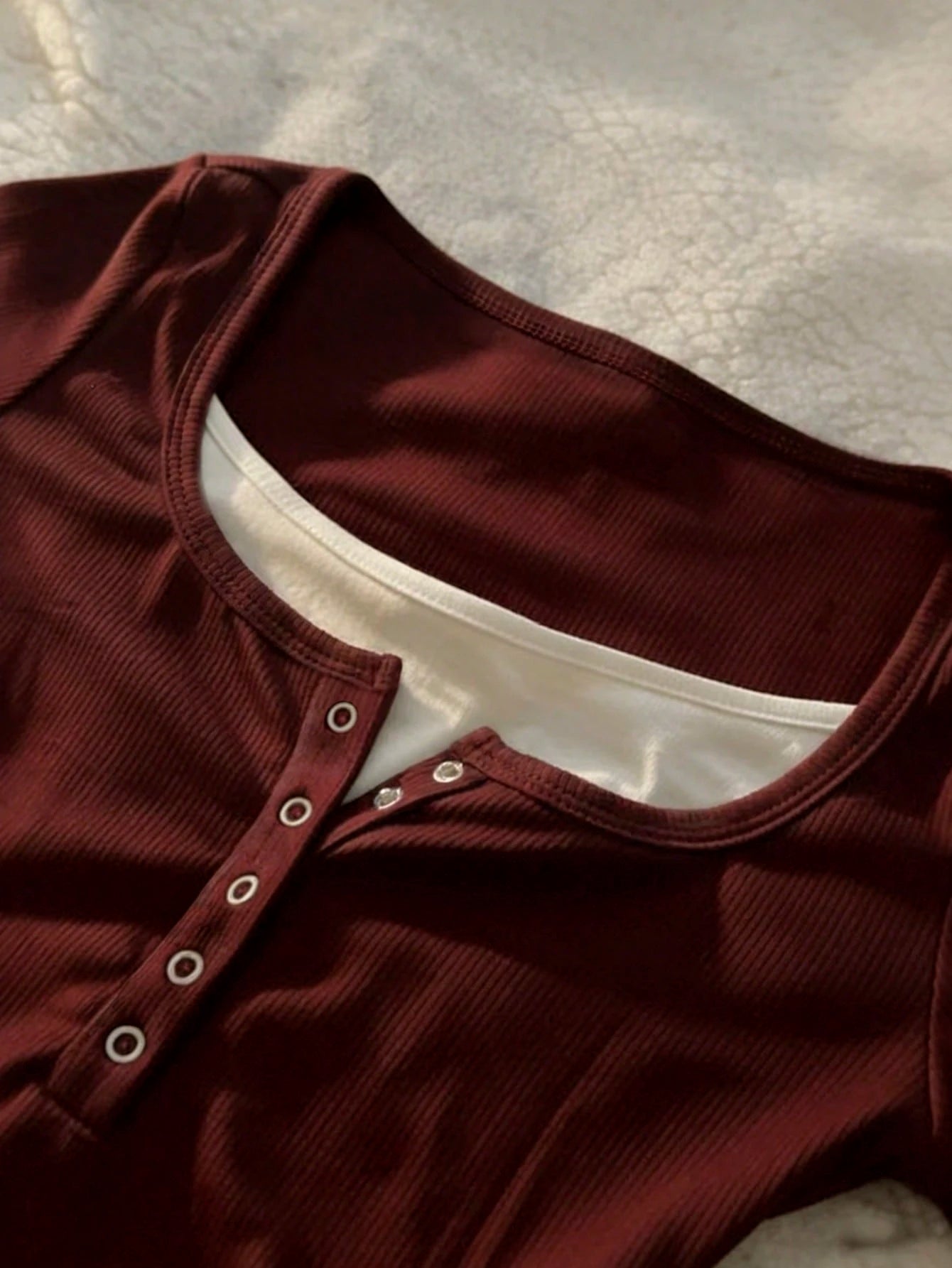 IslaSuriya 2 In 1 Wine Red Women Short Sleeve T-Shirt