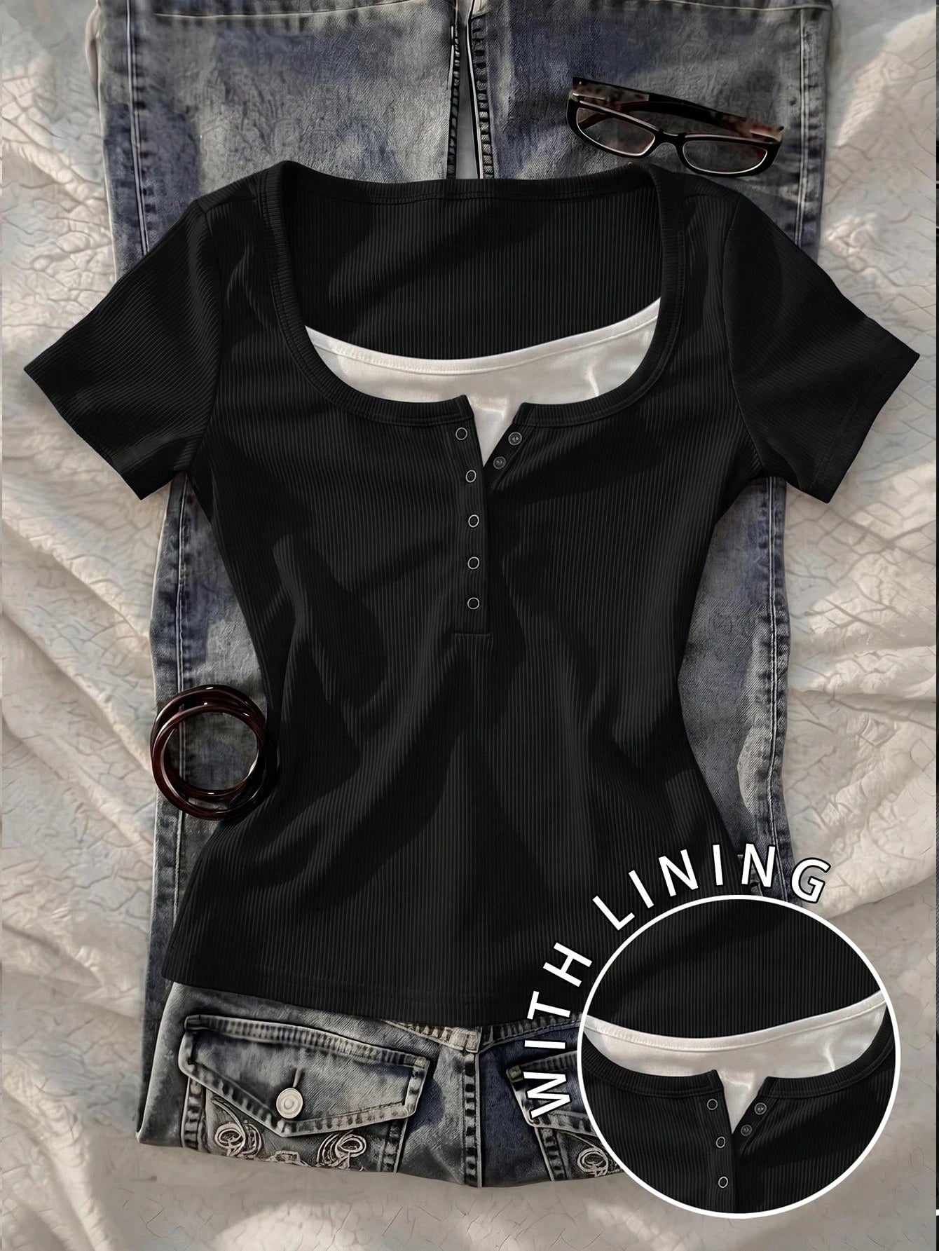 IslaSuriya 2 In 1 Wine Red Women Short Sleeve T-Shirt