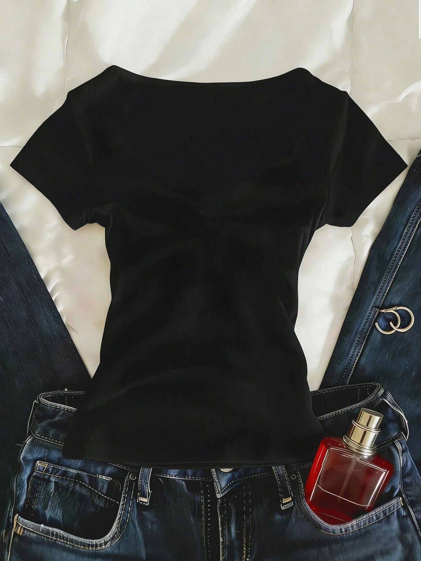 IslaSuriya 2 In 1 Wine Red Women Short Sleeve T-Shirt