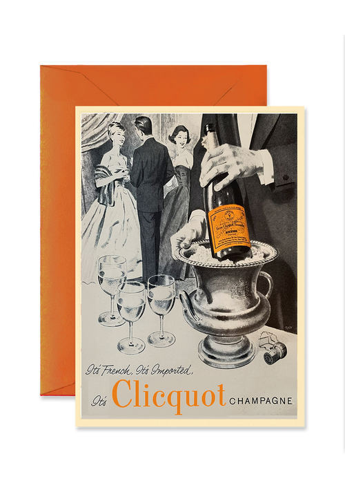 It's Clicquot Champagne Blank A7 Greeting Card - Ben's Garden