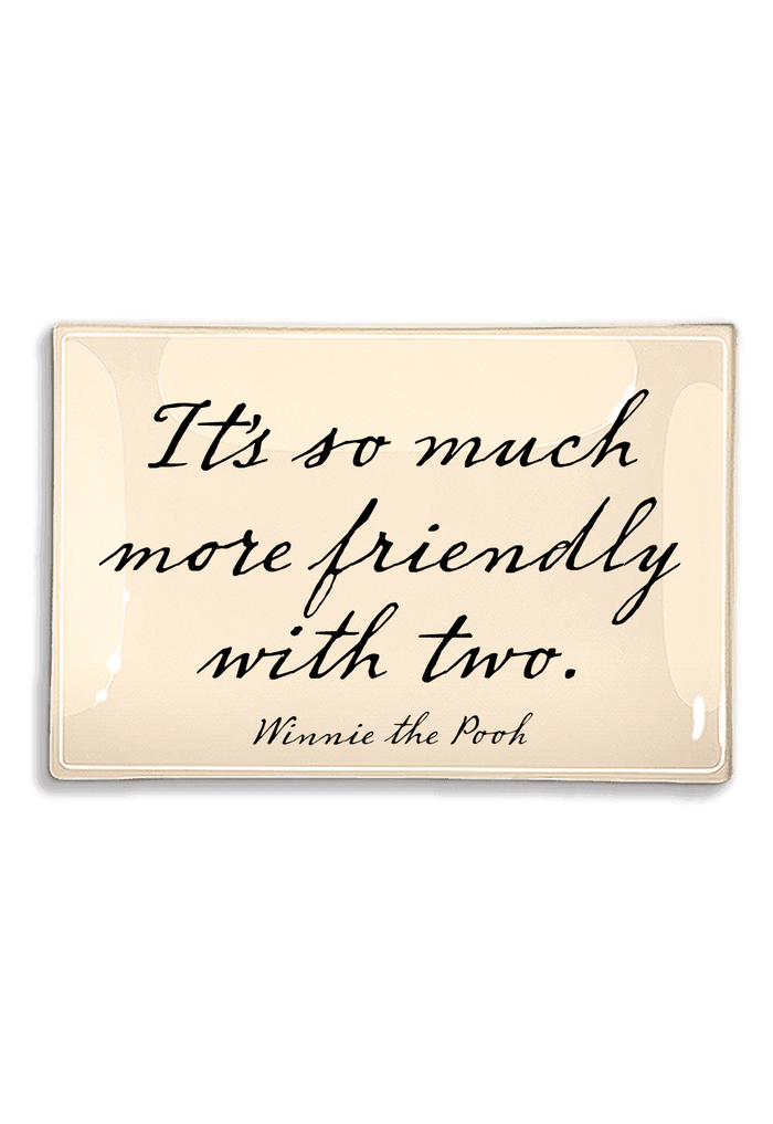 It's So Much More Friendly Decoupage Glass Tray - Ben's Garden