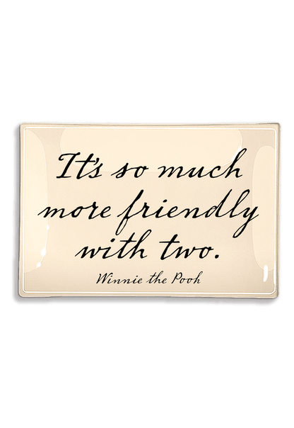 It's So Much More Friendly Decoupage Glass Tray - Ben's Garden