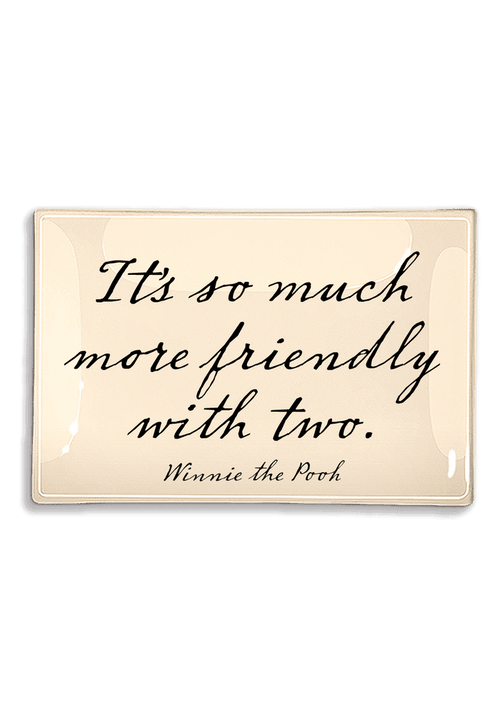 It's So Much More Friendly Decoupage Glass Tray - Ben's Garden