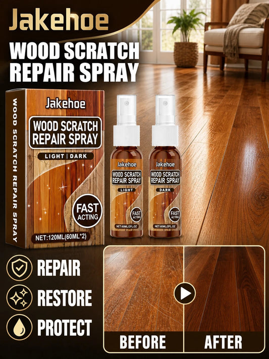 jakehoe Wood Scratch Repair Spray For Fast Acting Scratch Repair Furniture Desk Scratch Restorer Floor Polish Natural Shine Effectively Repair Wooden Floors' Scratches Extend Wooden Furniture Durabili