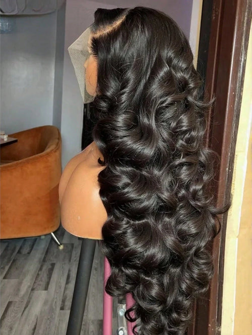 KGIFH 30 40 Inch 13x6 Body Wave Lace Front Wigs Human Hair 250% Density Body Wave Lace Frontal Wigs Pre Plucked 15A Brazilian Virgin HD Transparent Glueless Human Hair Wig For Women Ear To Ear Long Ha