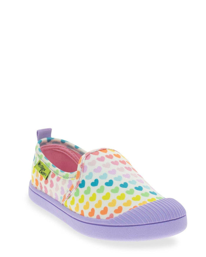 Kids Puddle Hearts Slip On - Cream
