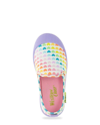 Kids Puddle Hearts Slip On - Cream