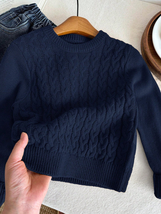 Kids Young Boy Winter Autumn Sweater,Soft Comfortable College Style Preppy School Uniform For Back-To-School,Career Day,Christmas,Halloween,Birthday
