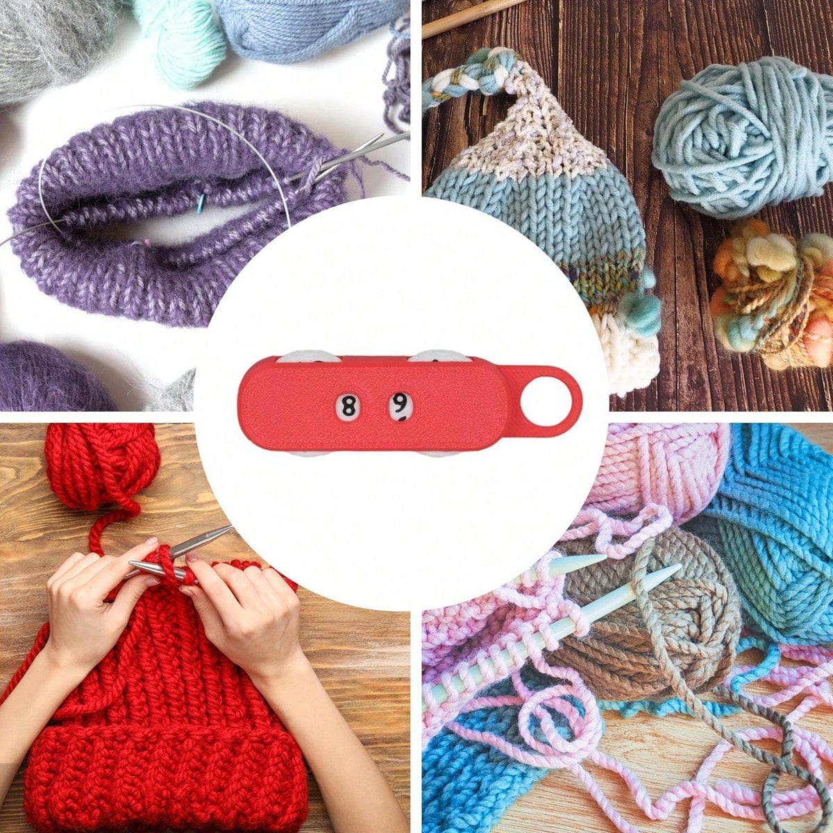 Knitting Counter (0–99) Portable Sewing Craft Accessory, A Portable Tool For Tracking Stitch And Row Counts In Various Yarn Crafts (Such As Knitting, Crochet); Suitable For Women, Mothers, Beginners