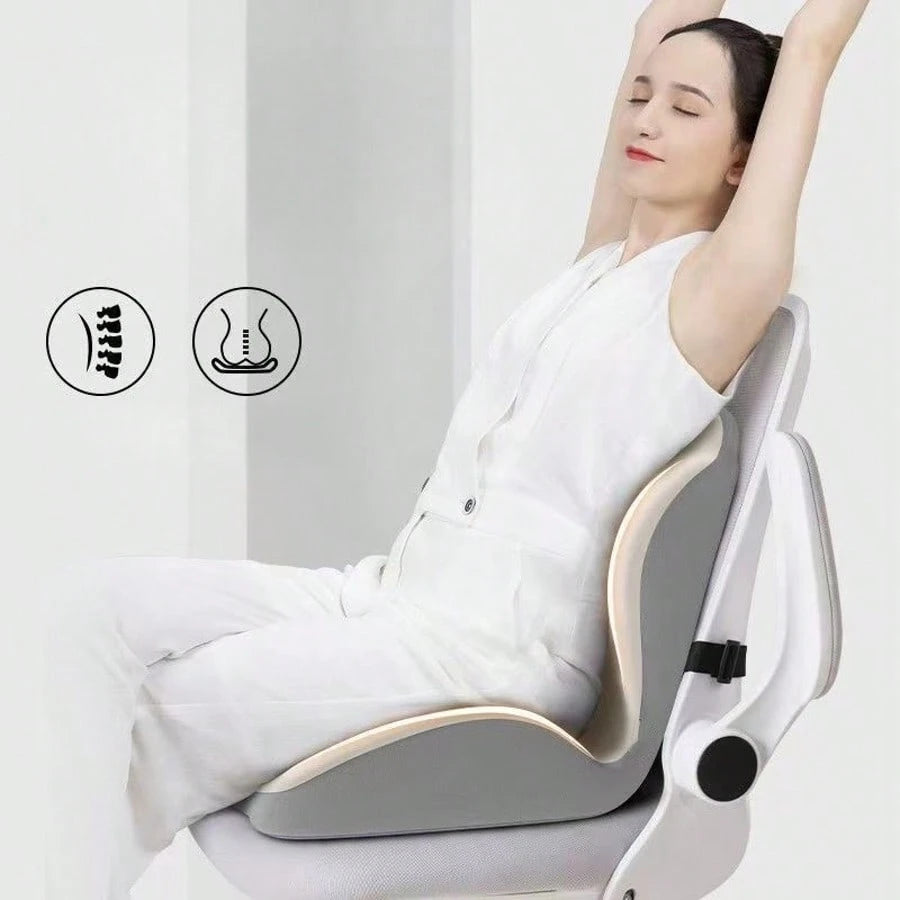 L-Shaped Memory Foam Seat Cushion, Ergonomic Design For Car, Truck Drivers, Relieves Sciatica And Back Pain, Suitable For Office Chair, Long-Distance Driving, Gaming Chair, All Day Comfort