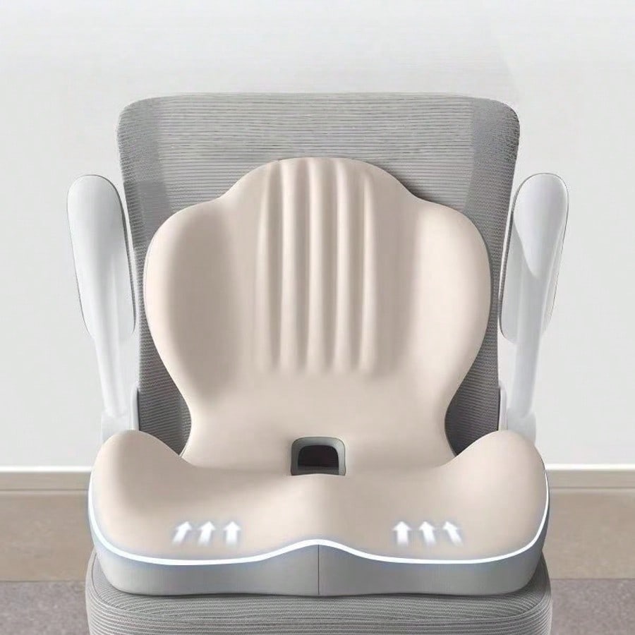 L-Shaped Memory Foam Seat Cushion, Ergonomic Design For Car, Truck Drivers, Relieves Sciatica And Back Pain, Suitable For Office Chair, Long-Distance Driving, Gaming Chair, All Day Comfort