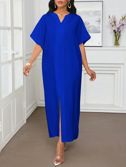 Lady Spring And Summer Casual Elegant Work Small Size Short Sleeves Kaftan Dress Abayas Tunic Dress Women Dresses