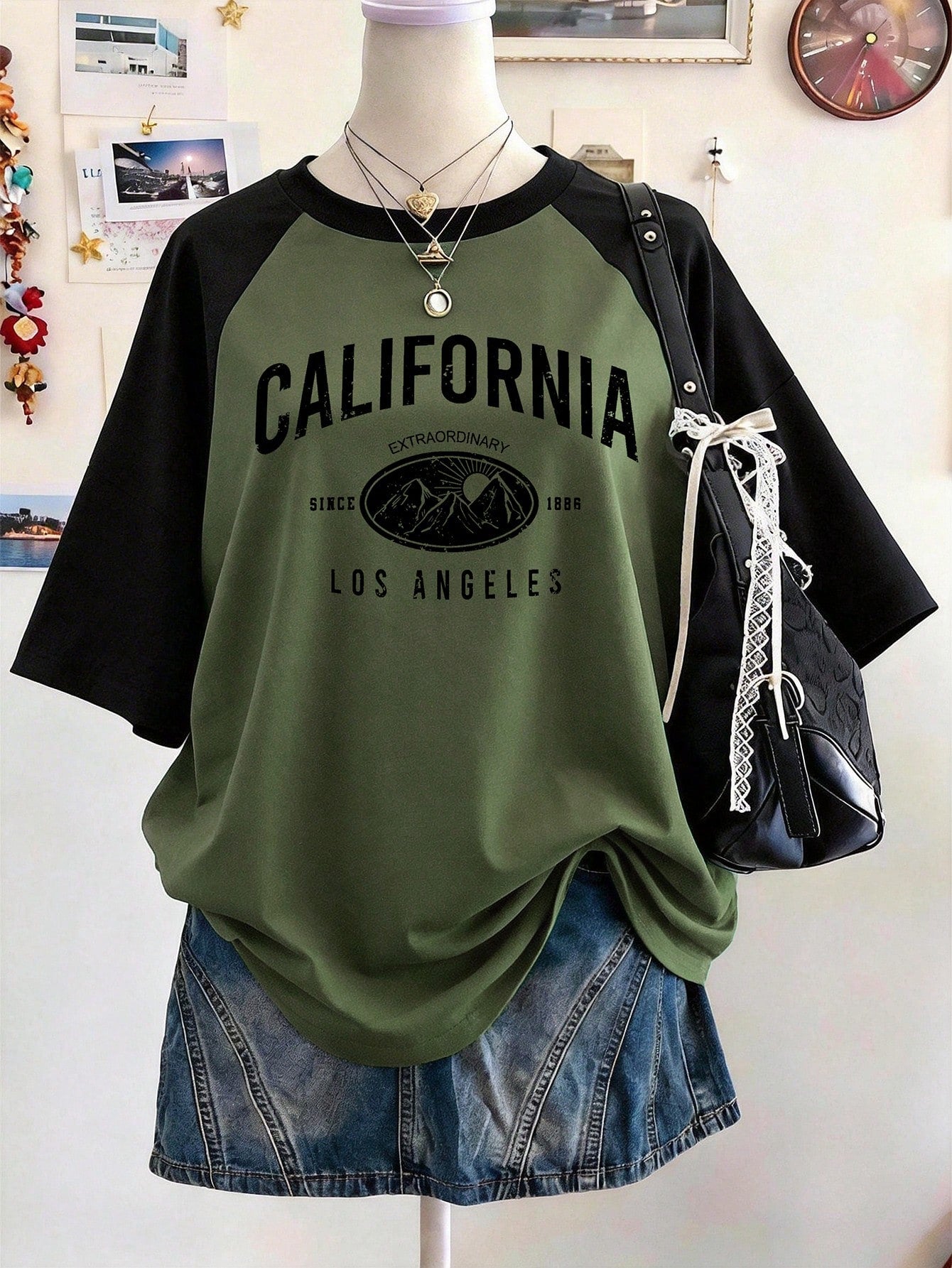 Lalippa Teacher's Day Digital Print Fashionable Minimalist Oversized Mid-Length Round Neck Drop Shoulder Women's T-Shirt, Gift For Friends
