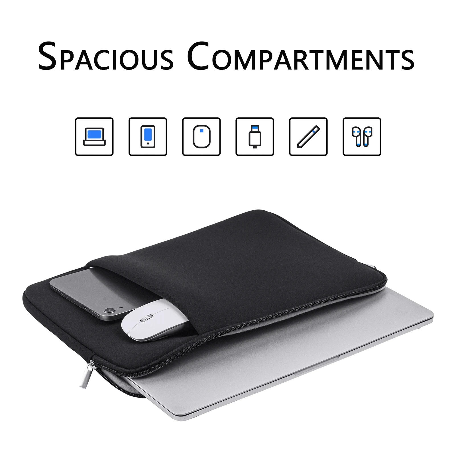 Laptop Sleeve 11-16 Inch Laptop Case Bag With Front Pocket, Compatible With 11/13/14/15/16 Inch Pro Air PC Notebook Surface Chromebook