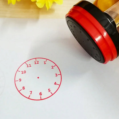 Large Round Clock Stamp, Time Stamp, Teaching Supplies, Office Supplies, Teacher Reward Stamp, Homework Stamp, Time Stamp, Efficient And Portable, Time Management, Office And Education Supplies, ABS M