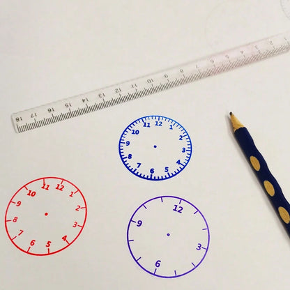 Large Round Clock Stamp, Time Stamp, Teaching Supplies, Office Supplies, Teacher Reward Stamp, Homework Stamp, Time Stamp, Efficient And Portable, Time Management, Office And Education Supplies, ABS M