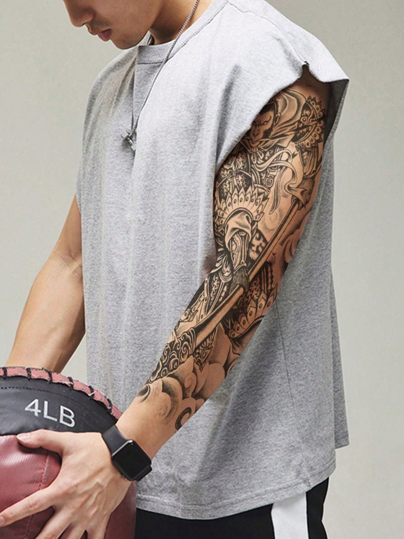 Large-Size Chinese Traditional Style Mythological Character Pattern Full Arm Sleeves Whole Arm And Leg Temporary Tattoo Sticker