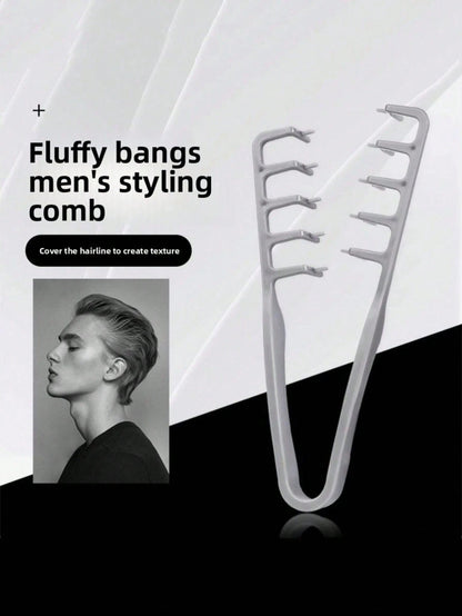 Large Tooth Comb, Increases Hair Volume, Unisex, ABS Plastic Material, Textured Handle, Suitable For All Hair Types Including Thick, Curly, Wavy And Natural Hair