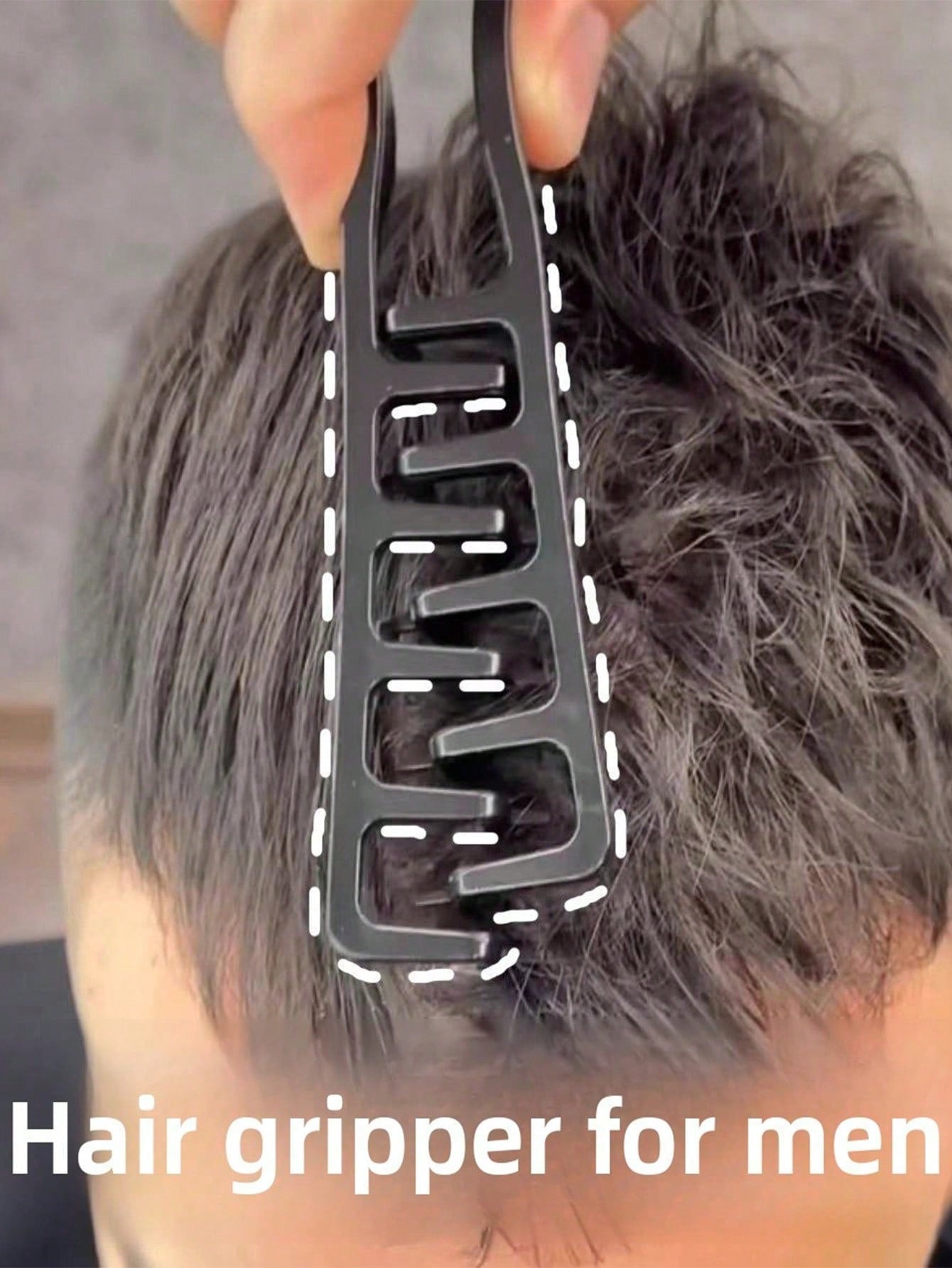Large Tooth Comb, Increases Hair Volume, Unisex, ABS Plastic Material, Textured Handle, Suitable For All Hair Types Including Thick, Curly, Wavy And Natural Hair