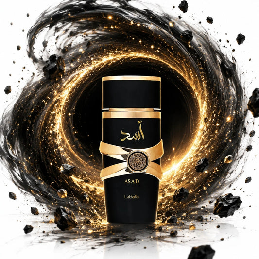 Lattafa Asad Eau De Parfum Spray 100ml/ 3.4 Oz Long-Lasting Warm Spicy & Amber Arabian Fragrance For Men, Elegant Cologne Gift Set