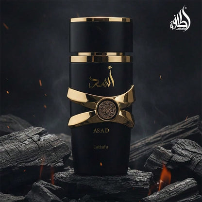 Lattafa Asad Eau De Parfum Spray 100ml/ 3.4 Oz Long-Lasting Warm Spicy & Amber Arabian Fragrance For Men, Elegant Cologne Gift Set