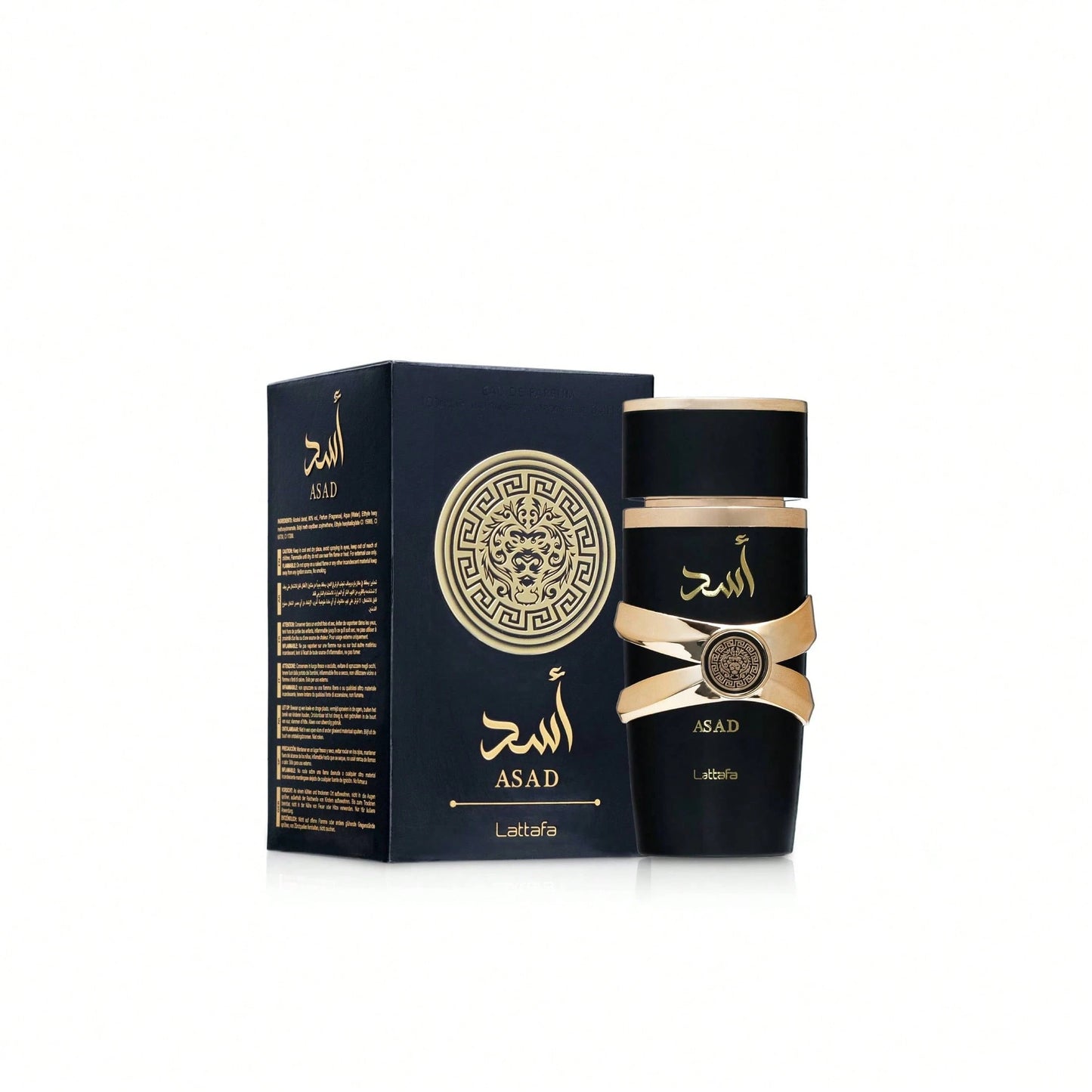 Lattafa Asad Eau De Parfum Spray 100ml/ 3.4 Oz Long-Lasting Warm Spicy & Amber Arabian Fragrance For Men, Elegant Cologne Gift Set