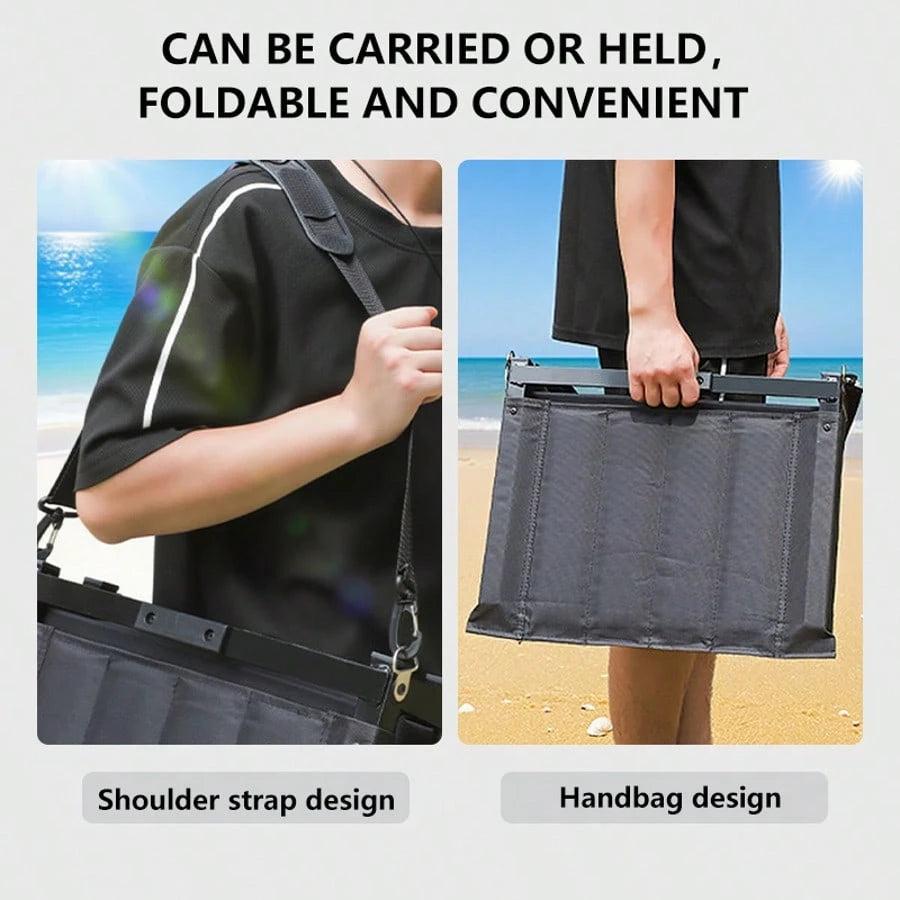 Lcchabls Portable Stadium Seat With Back Support & Padded Cushion, Folding Bleacher Chair With Cup Holder, Pocket & Shoulder Strap For Sports, Camping, Beach & Picnics – Black