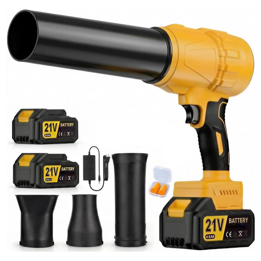 Leaf Blower Cordless, Powerful Handheld Electric Blower With 2*21V Batteries, Lightweight Leaf Blower For Lawn Care, Patio, Leaves, Snow & Dust Removal (Leaf Blower Cordless)