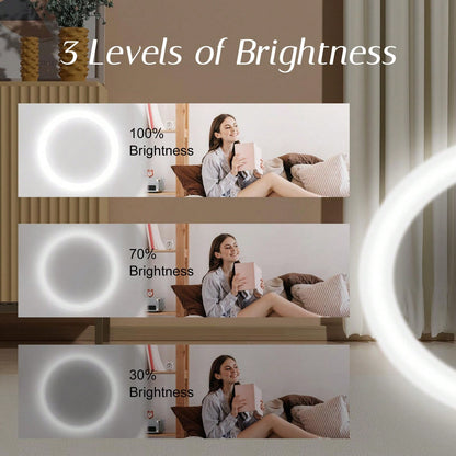 LED Makeup Mirror, Lighted Makeup Mirror, Portable Mini Makeup Mirror, USB Rechargeable LED Lighting Travel Makeup Mirror, Lighted Makeup Mirror, Dimmable Magnifying Folding Makeup Mirror, Touch Scree
