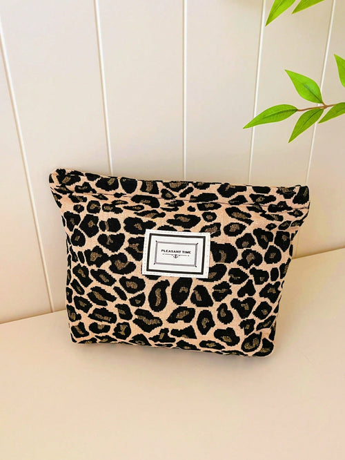 Leopard Print Cosmetic Bag, Clutch, Small Crossbody Bag, Travel Organizer Makeup Organizer Makeup Storage Bag Mini Pouch Travel Small Makeup Case Accessories Make Up Holder Brush Bag Make Up Container