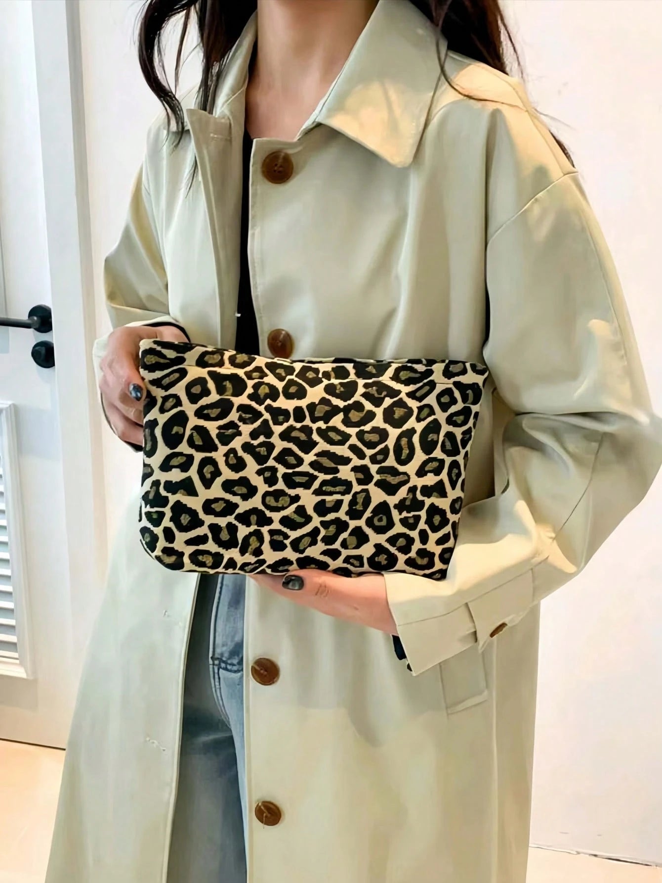 Leopard Print Cosmetic Bag, Clutch, Small Crossbody Bag, Travel Organizer Makeup Organizer Makeup Storage Bag Mini Pouch Travel Small Makeup Case Accessories Make Up Holder Brush Bag Make Up Container