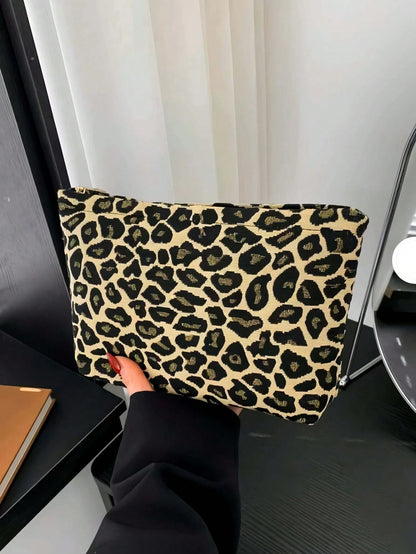 Leopard Print Cosmetic Bag, Clutch, Small Crossbody Bag, Travel Organizer Makeup Organizer Makeup Storage Bag Mini Pouch Travel Small Makeup Case Accessories Make Up Holder Brush Bag Make Up Container