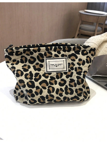 Leopard Print Cosmetic Bag, Clutch, Small Crossbody Bag, Travel Organizer Makeup Organizer Makeup Storage Bag Mini Pouch Travel Small Makeup Case Accessories Make Up Holder Brush Bag Make Up Container