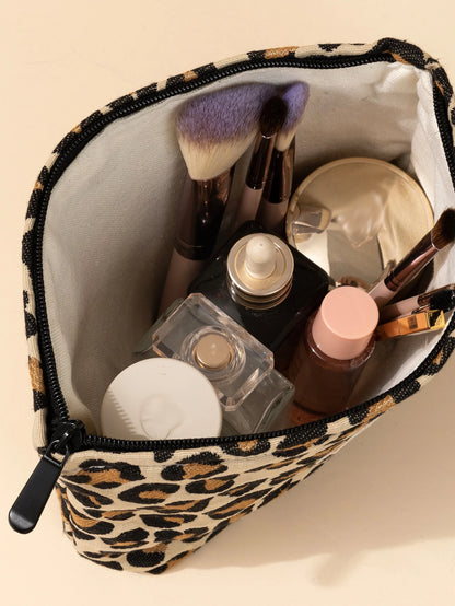 Leopard Print Cosmetic Bag, Clutch, Small Crossbody Bag, Travel Organizer Makeup Organizer Makeup Storage Bag Mini Pouch Travel Small Makeup Case Accessories Make Up Holder Brush Bag Make Up Container