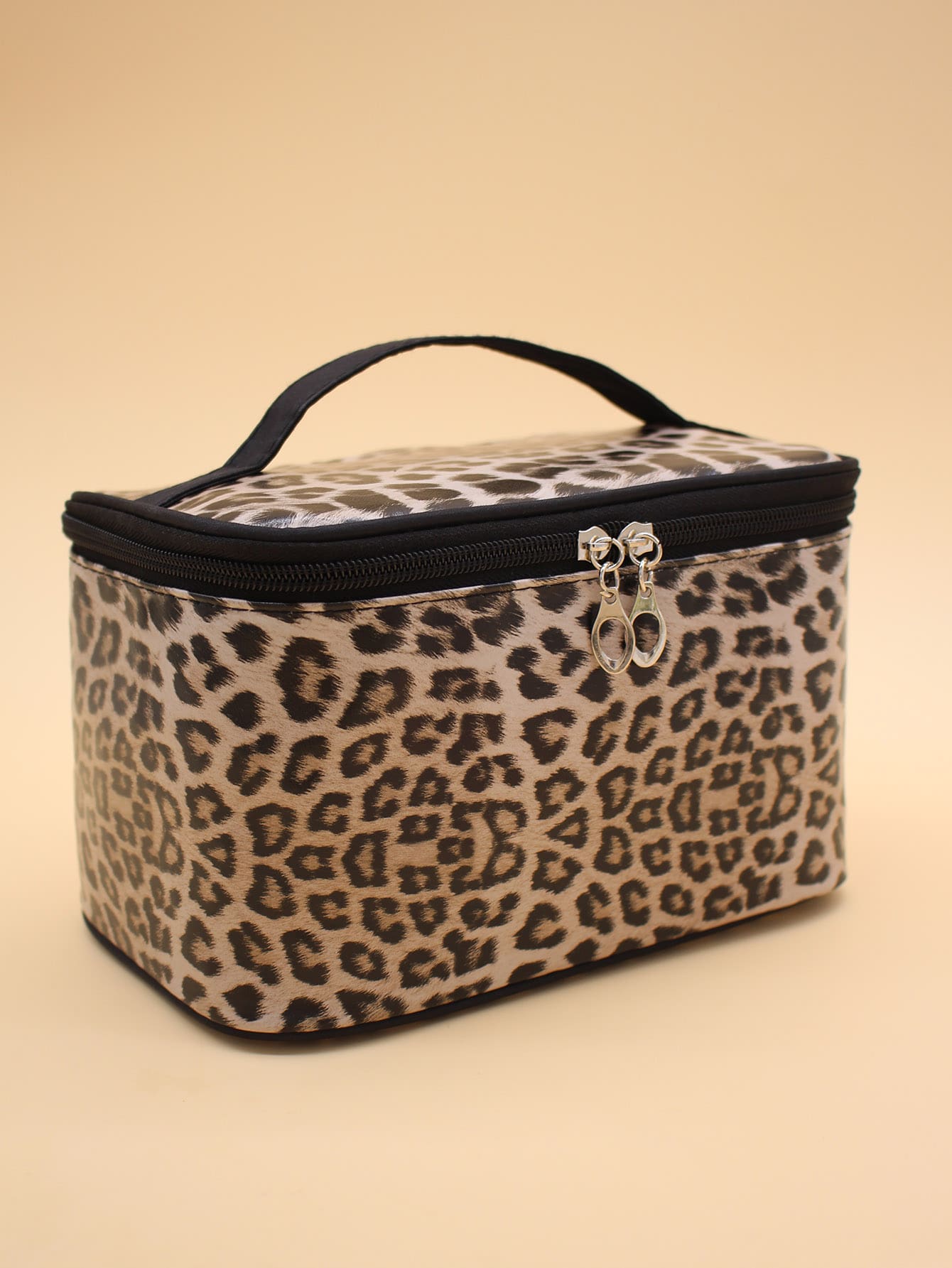 Leopard Square Makeup Bag, Travel Essentials