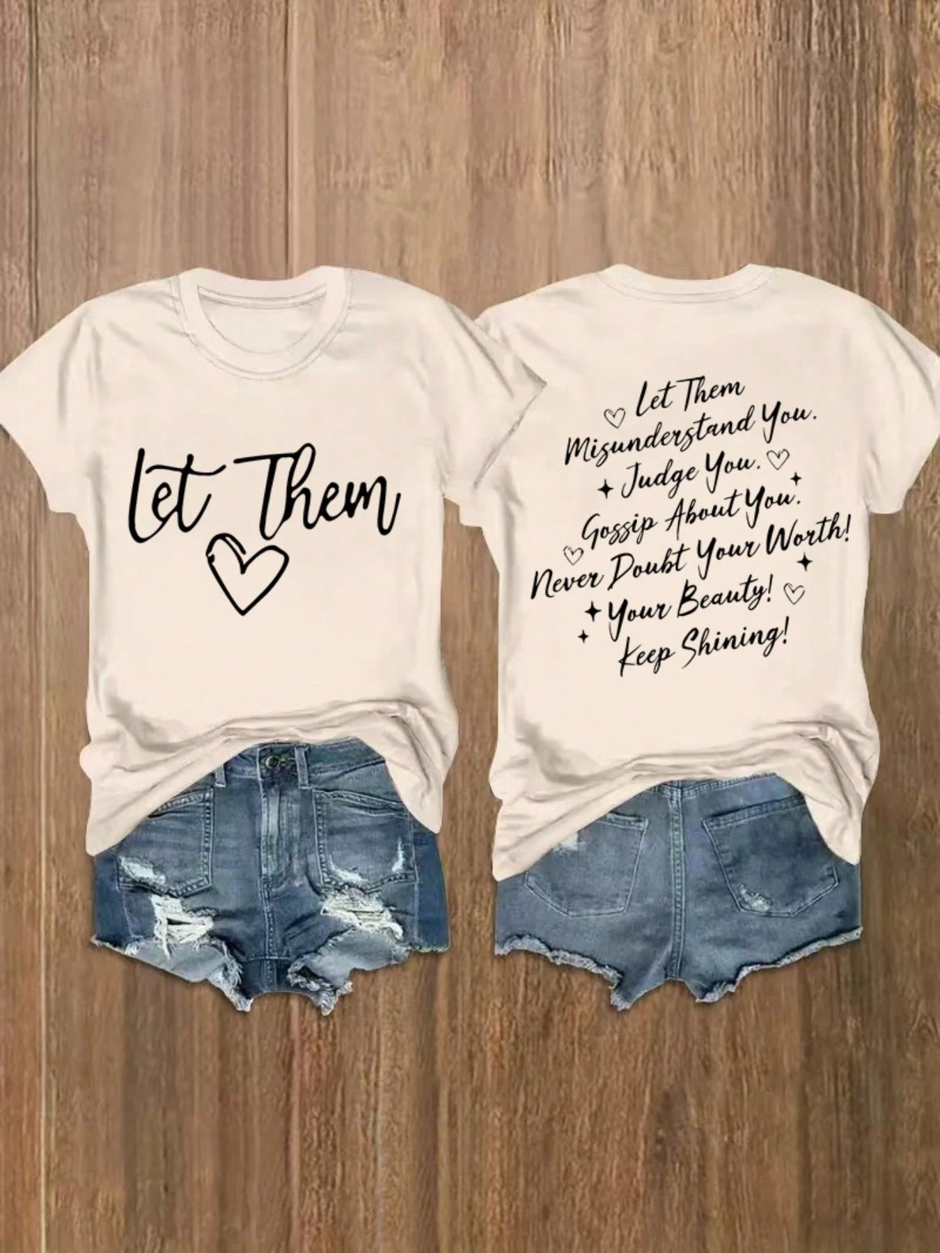 Letter Print T-Shirt, Short-Sleeved Round-Neck Casual Top, Women's Oversized Loose Fit T-Shirt With Retro Graphic Print, Drop Shoulder Short Sleeve