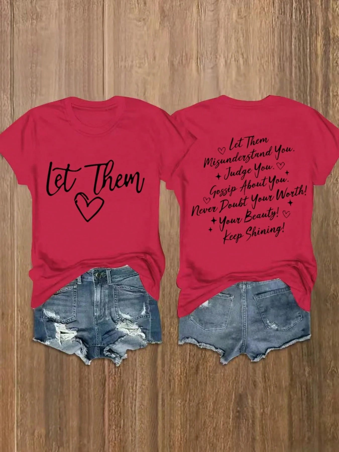 Letter Print T-Shirt, Short-Sleeved Round-Neck Casual Top, Women's Oversized Loose Fit T-Shirt With Retro Graphic Print, Drop Shoulder Short Sleeve
