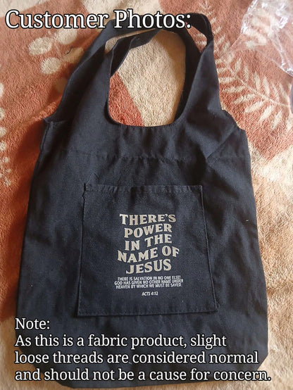 Letter Print Tote Bag, Multi-Pocket Casual Bag Retro Letter Print Handbag Christian "Jesus Loves You" Print Cosmetic Bag, Large Capacity Tote Casual Shoulder Crossbody Bag Suitable For Graduates, Teen