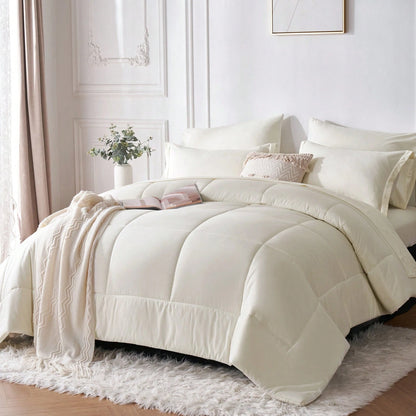 Lightweight Classical Comforter Set For Home Decor, Soft & Comfortable, Modern Style, All-Season, Twin(5 Pieces),Full/Queen/King(7pieces), Breathable Bed In A Bag, Housewarming Gift, Birthday Gift Fo