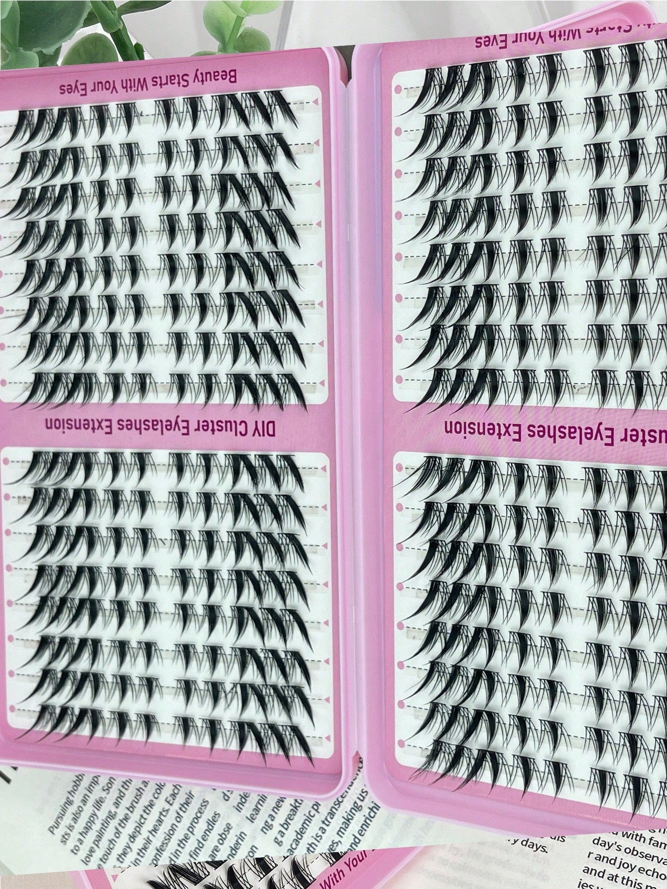 LIMEIKAI 320 Clusters DIY Eyelash Clusters Large Capacity Eyelash Extensions Single Eyelash Natural Thick C Curl 10-16mm Mixed Length Eyelashes