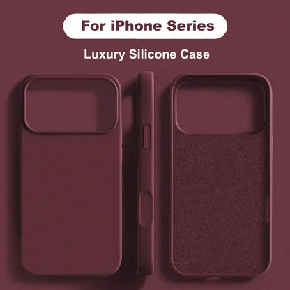 Liquid Silicone 3-Layer Full Coverage Soft Rubber Phone Case Compatible With IPhone 17 Pro 17 Pro Max 17, Fresh Summer Color, Shockproof Protective Shell With Anti-Scratch Microfiber Lining, Compatibl