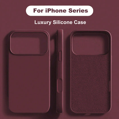 Liquid Silicone 3-Layer Full Coverage Soft Rubber Phone Case Compatible With IPhone 17 Pro 17 Pro Max 17, Fresh Summer Color, Shockproof Protective Shell With Anti-Scratch Microfiber Lining, Compatibl