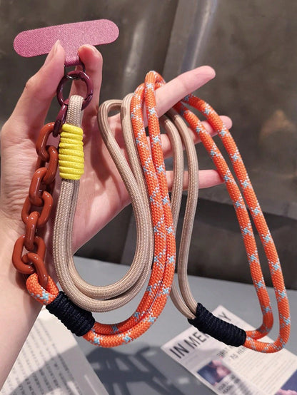 Long Strap Crossbody Phone Pouch With Bee Lanyard, Fashionable For Outdoor Travel