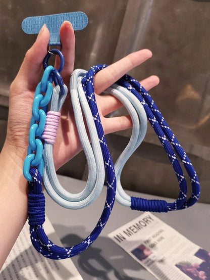 Long Strap Crossbody Phone Pouch With Bee Lanyard, Fashionable For Outdoor Travel