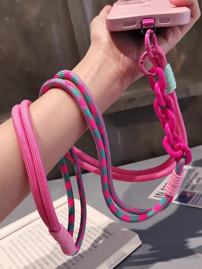 Long Strap Crossbody Phone Pouch With Bee Lanyard, Fashionable For Outdoor Travel