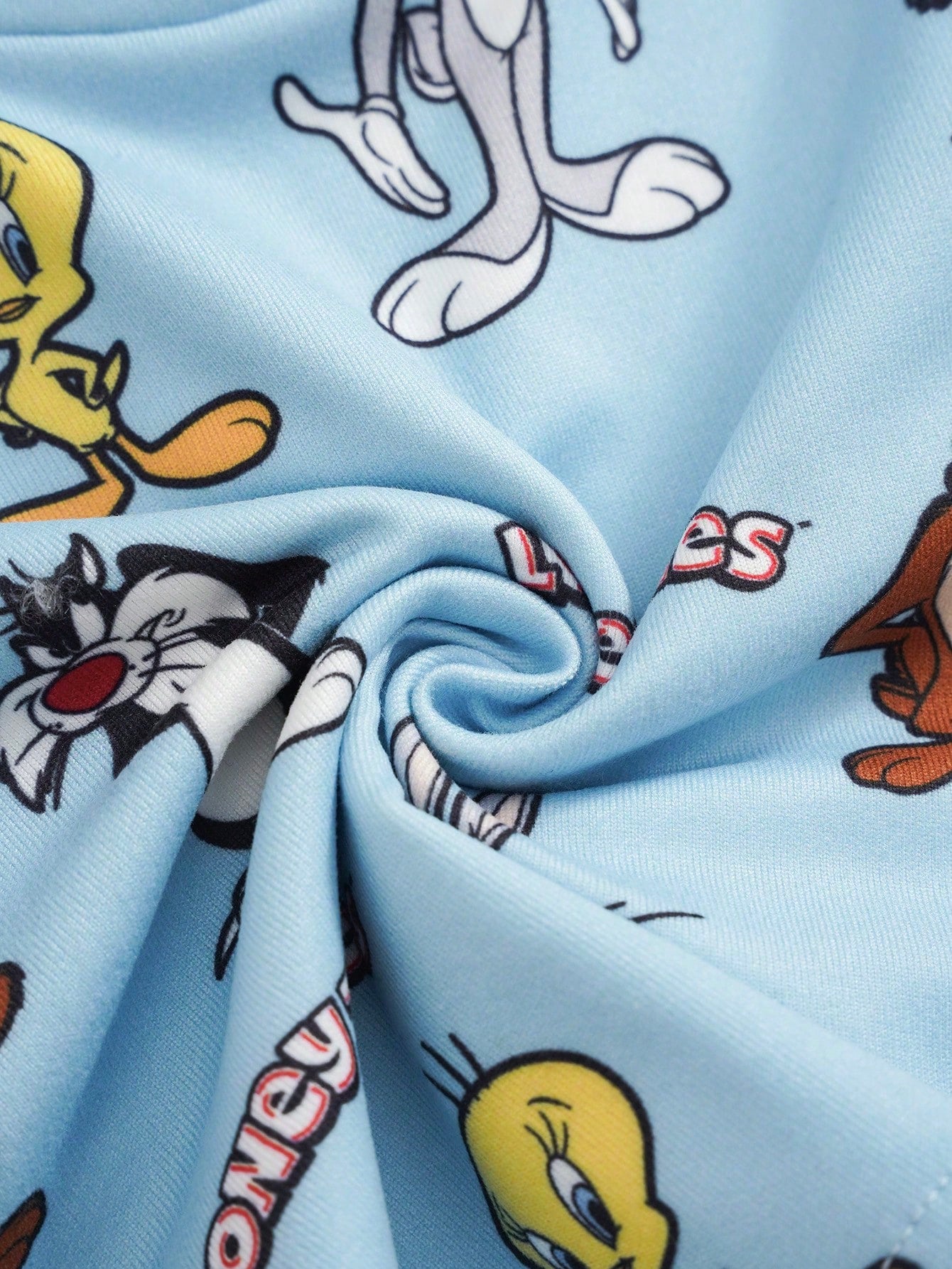 LOONEY TUNES X Baby Boy Cartoon Print Round Neck Short Sleeve Top And Long Pants Set