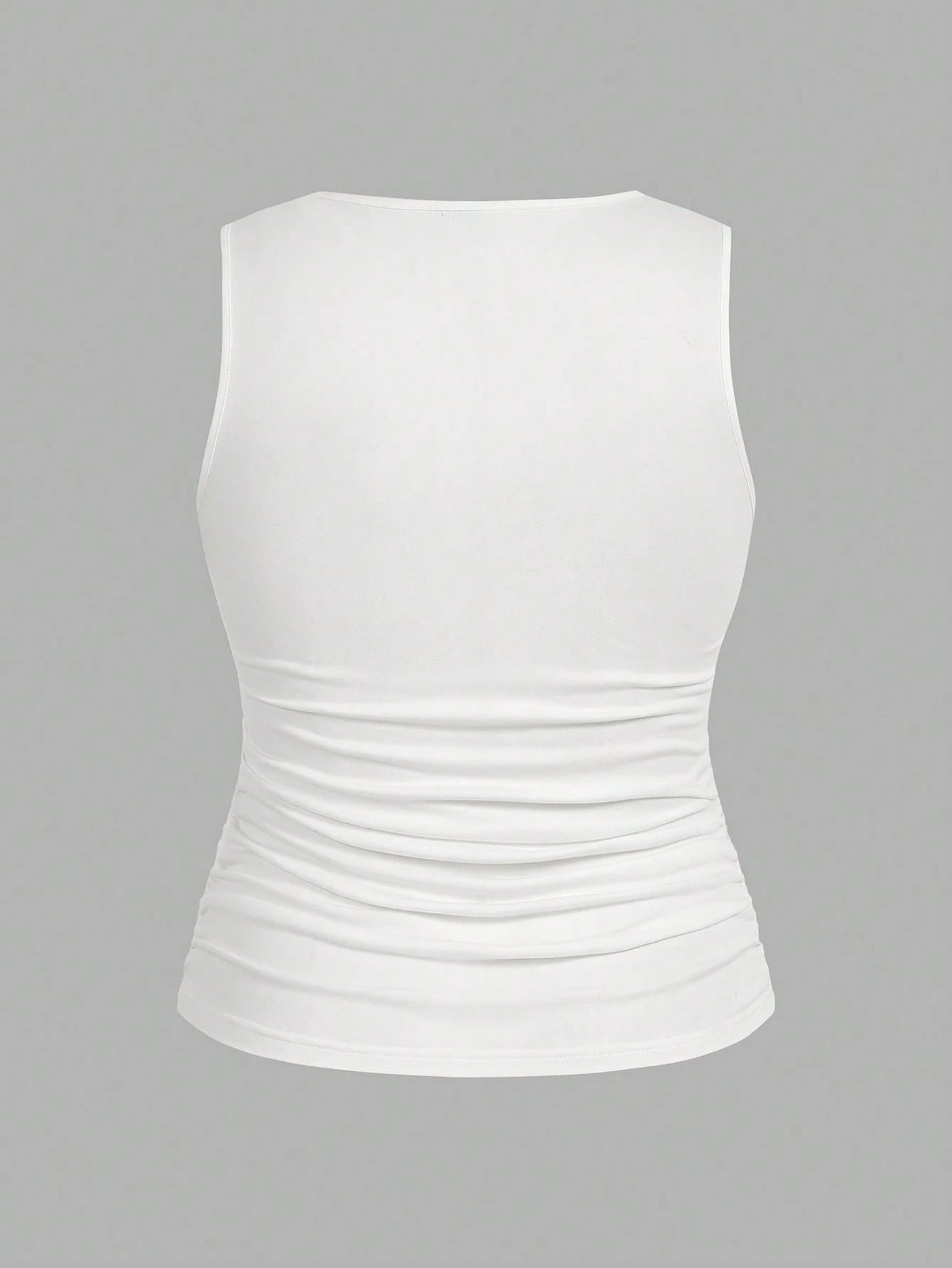 LUNE 2pcs Casual Minimalist Sleeveless Top, Plus Size For Women, Summer Women Clothes Back To School