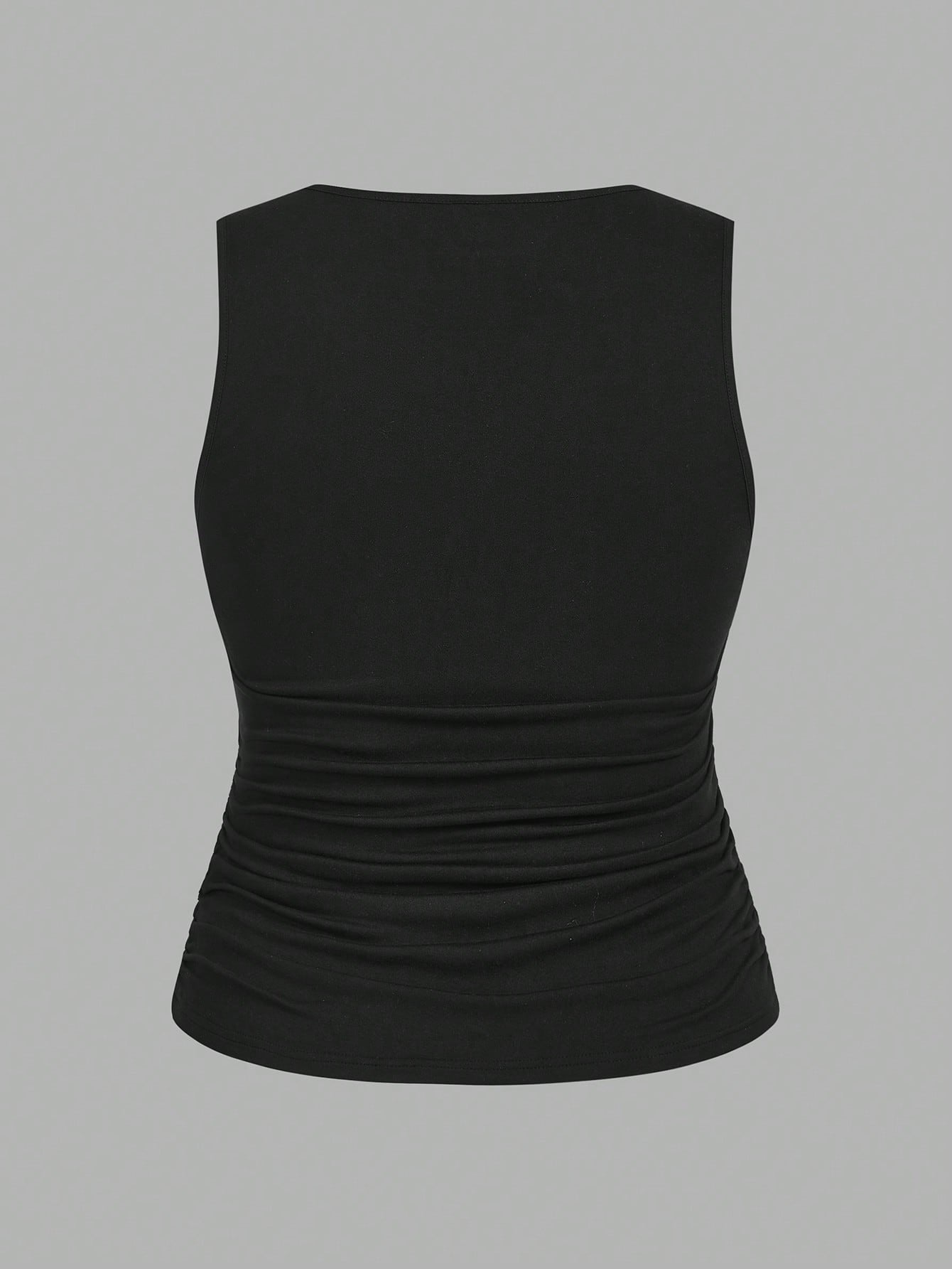 LUNE 2pcs Casual Minimalist Sleeveless Top, Plus Size For Women, Summer Women Clothes Back To School