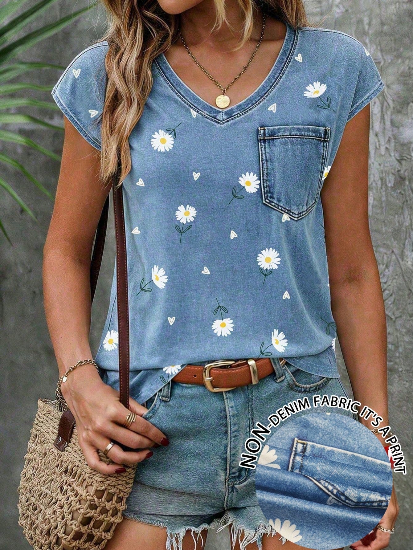 LUNE Women's V-Neck Sleeveless T-Shirt, Summer New Fashionable Versatile, Suitable For Dates, Holidays, Photography, Street Style, Shopping