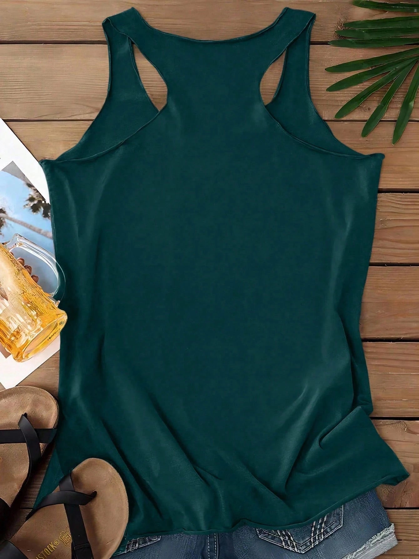 LUNE Women Solid Color Casual Scoop Neck Camisole, Suitable For Summer,Casual